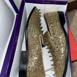 Amali Mesa Gold Spike Shoes